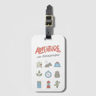 Étiquette À Bagage Outdoor Adventure Camping