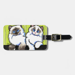 Étiquette À Bagage Paire de chats Ragdoll de poupées Off-Leash Art™