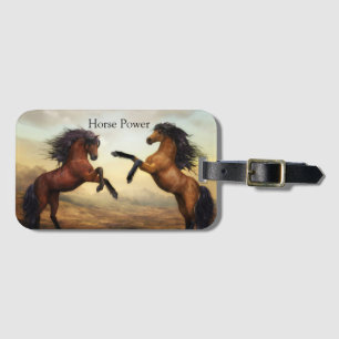 Étiquette À Bagage paire de chevaux sauvages