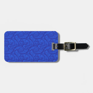Étiquette À Bagage Paisley bleu