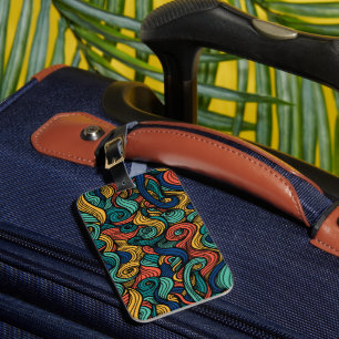 Étiquette À Bagage Paisley haché