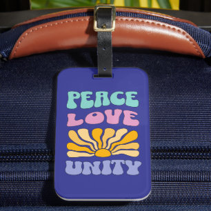 Étiquette À Bagage Paix Amour Unité
