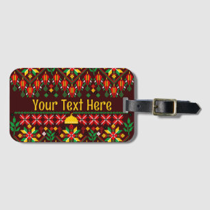 Étiquette À Bagage Palestine Tatreez Broderie traditionnelle