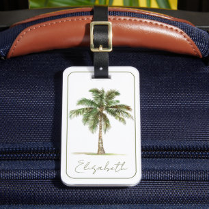 Étiquette À Bagage Palmier de Côte Personnalisé