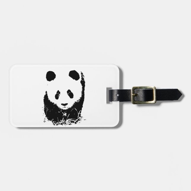 Étiquette À Bagage Panda (Devant horizontal)