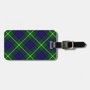 Étiquette À Bagage Panier bleu vert tartan MacIntyre