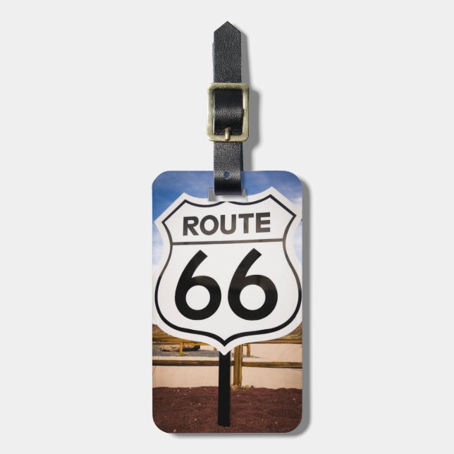 Étiquette À Bagage Panneau routier de l'itinéraire 66, Arizona (Devant Vertical)