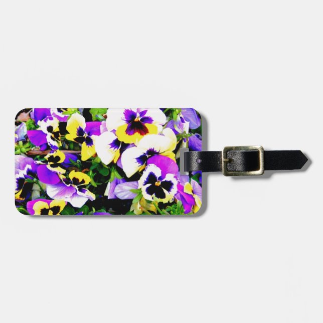 Étiquette À Bagage pansy flowers (Devant horizontal)