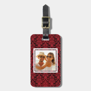Étiquette À Bagage Papier peint rouge 2 de photo faite sur commande