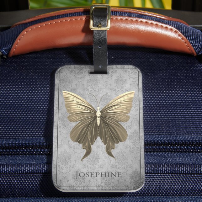 Étiquette À Bagage Papillon à bijoux en or (Insitu Rectoal 2)