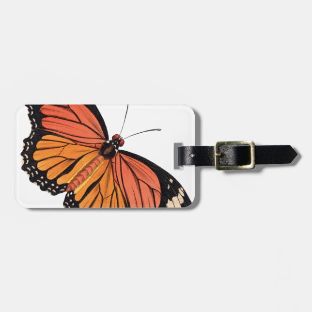 Étiquette À Bagage Papillon monarque (Devant horizontal)