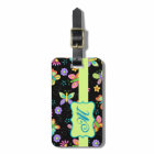 Papillons Whimsy modernes sur Monogramme noir