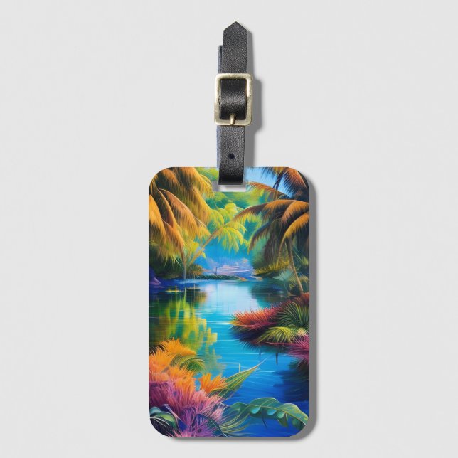 Étiquette À Bagage Paradis tropical II (Devant Vertical)