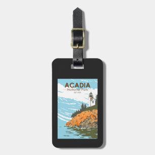 Étiquette À Bagage Parc national Acadia Phare du Port Bar Maine