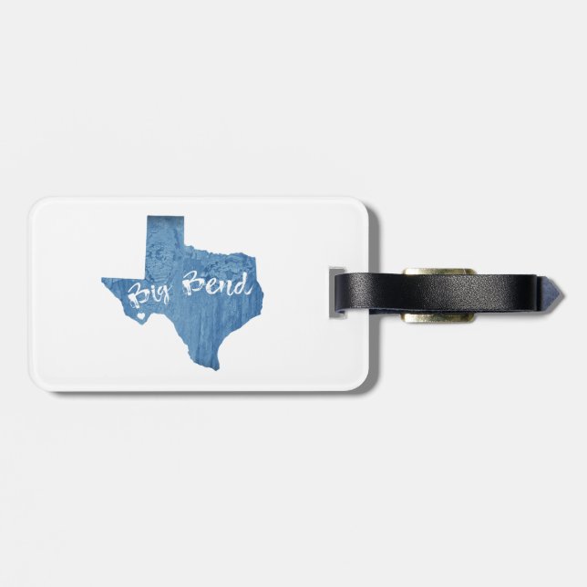 Étiquette À Bagage Parc national Big Bend Grain de bois (Dos horizontal)