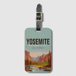 Étiquette À Bagage Parc national de Yosemite Californie Vintage année