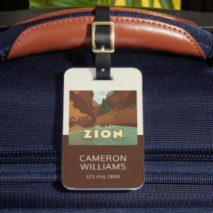Étiquette À Bagage Parc national de Zion   Les Étroits