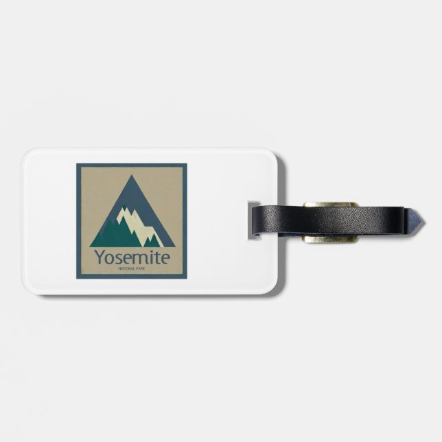 Étiquette À Bagage Parc national Yosemite Rustique (Dos horizontal)