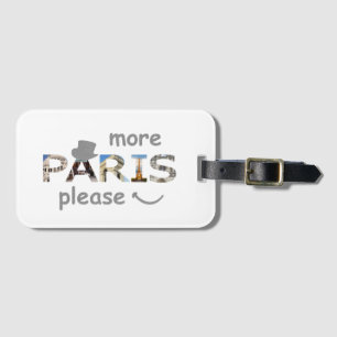 Étiquette À Bagage Paris Attractions Plus Paris S'il vous plaît Parti