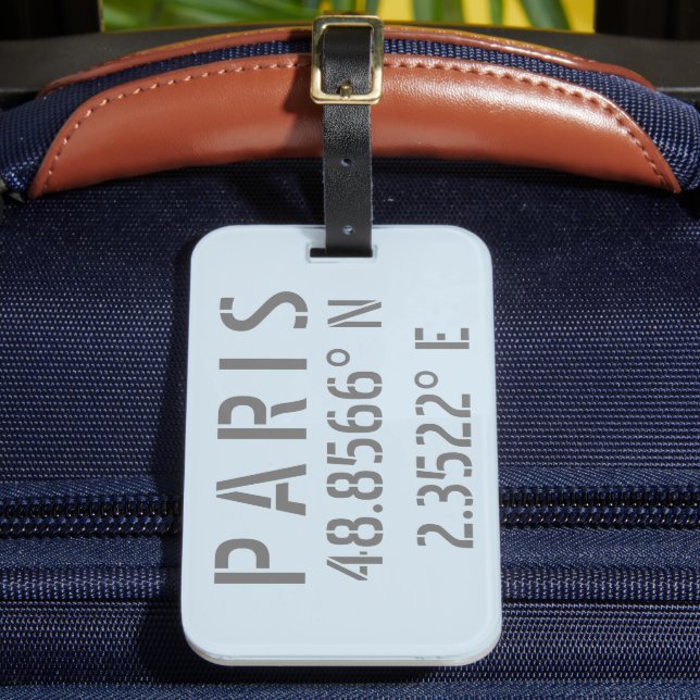 Étiquette À Bagage Paris Latitude Longitude (Insitu Rectoal 2)