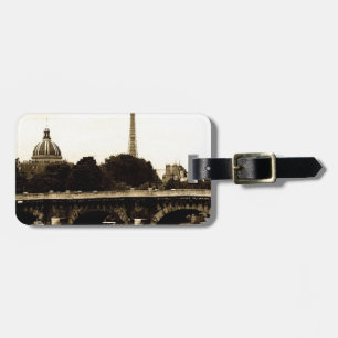 Étiquette À Bagage Paris sur le carré