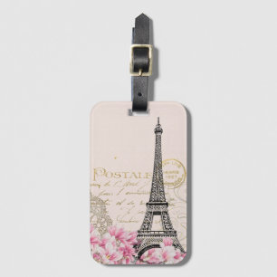 Étiquette À Bagage Paris Vintage