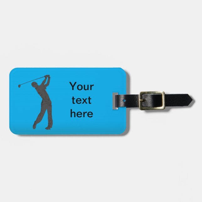 Étiquette À Bagage Partouzeur de golf personnalisable (Devant horizontal)