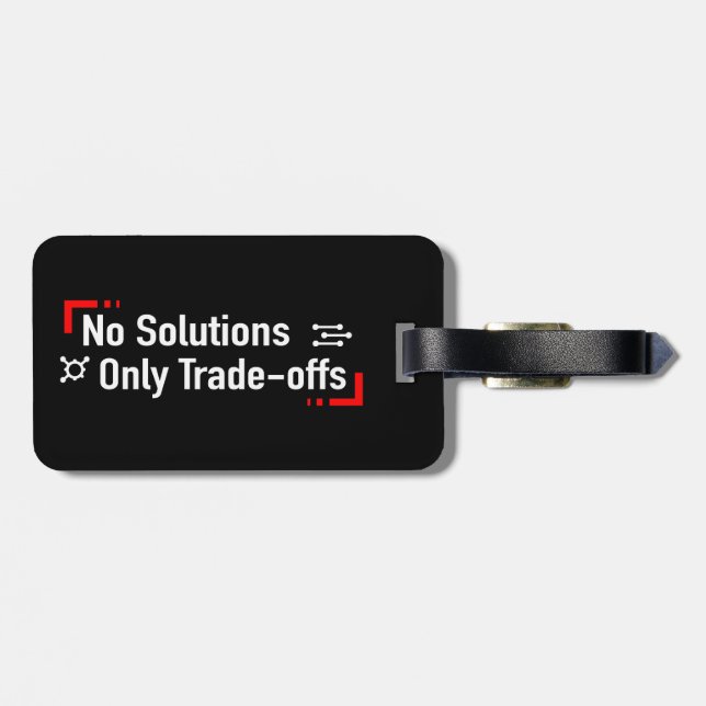 Étiquette À Bagage Pas de solutions seulement des compromis (Dos horizontal)