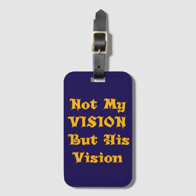 Étiquette À Bagage Pas ma vision, mais sa vision (Devant Vertical)