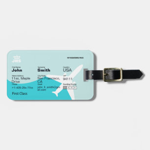 Étiquette À Bagage Passe d'embarquement aérien