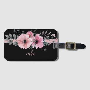 Étiquette À Bagage Pastel Floral Design Personnalisez la balise bagag