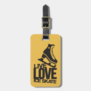 Étiquette À Bagage Patinage artistique vivant du patin de glace