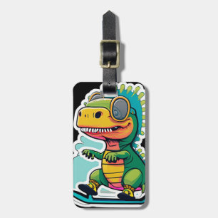 Étiquette À Bagage Patinage pour bébés Dinosaures   C'est comme ça qu