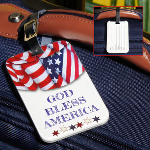 Étiquette À Bagage Patriotic Bund'Amérique Dieu bénisse Modèle de l'A