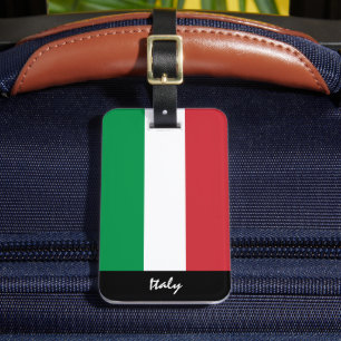 Étiquette À Bagage Patriotique Italie Bagages Tags, Drapeau italien