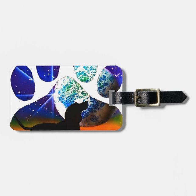 Étiquette À Bagage Patte de teckel (Devant horizontal)