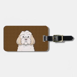 Étiquette À Bagage Pattes de bande dessinée de chien de Cockapoo
