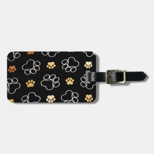 Étiquette À Bagage Pattes mignonnes de chien