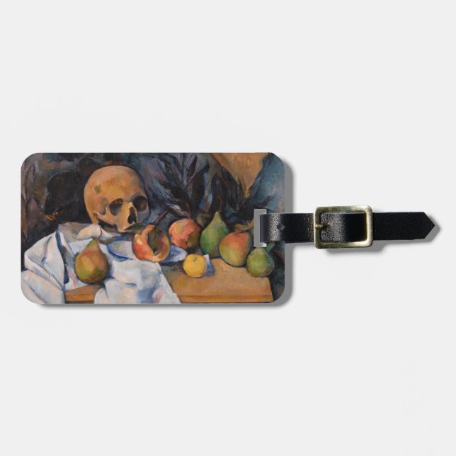 Étiquette À Bagage Paul Cezanne - La vie morte avec le crâne (Devant horizontal)