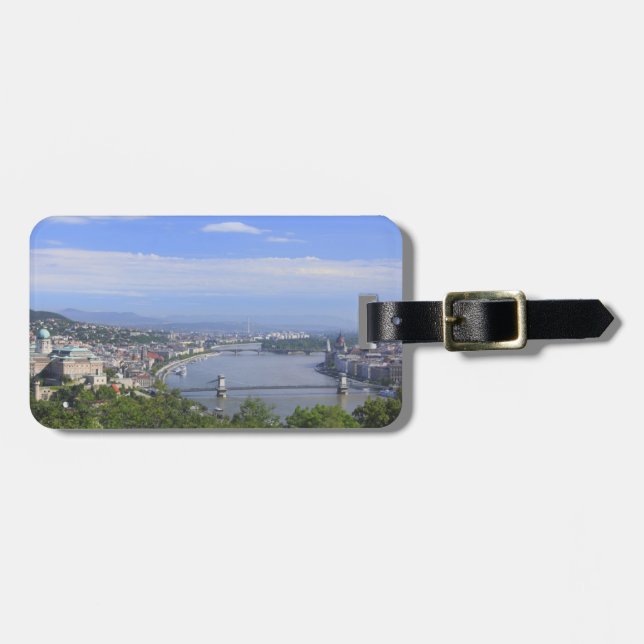 Étiquette À Bagage Paysage urbain de Budapest (Devant horizontal)