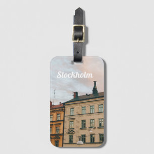 Étiquette À Bagage Paysage urbain de Södermalm à Stockholm