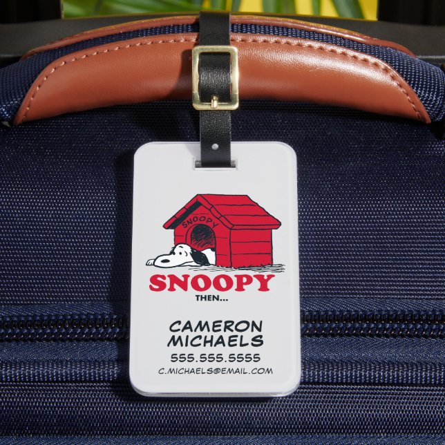 Étiquette À Bagage PEANUTS | Snoopy hier & aujourd'hui (Insitu Rectoal 2)