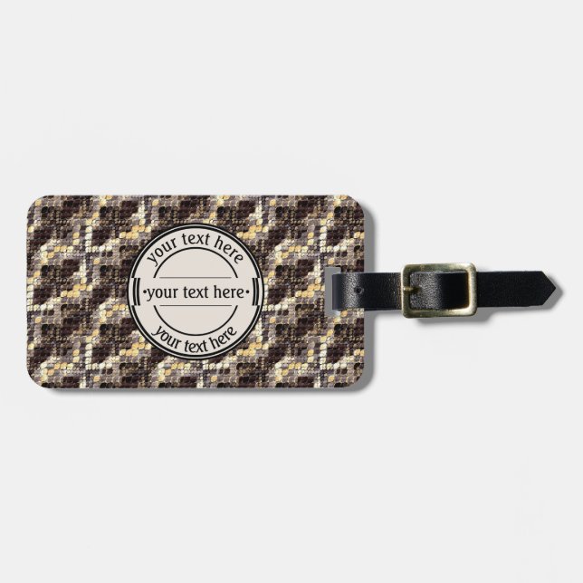 Étiquette À Bagage Peau de serpent, Python, Anaconda, peau, reptile,  (Devant horizontal)