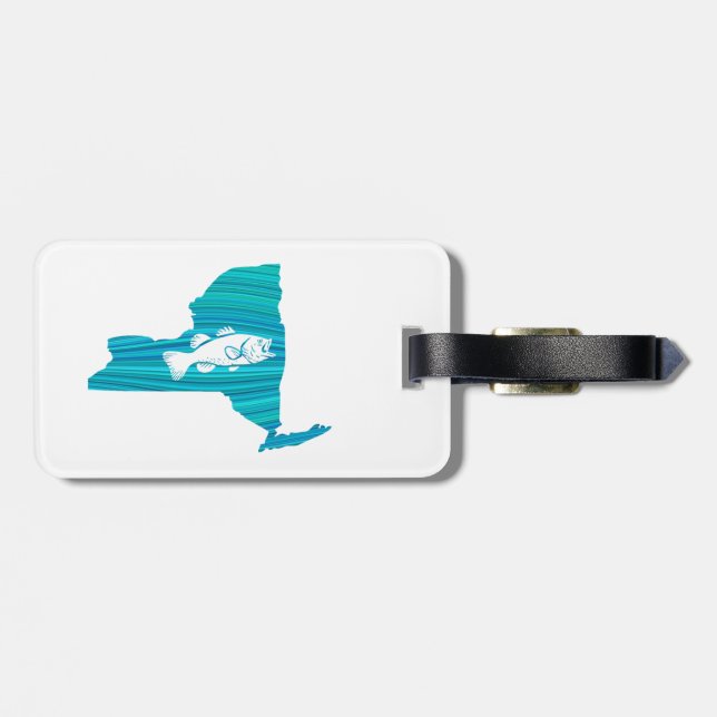 Étiquette À Bagage Pêche à la vague de New York (Dos horizontal)