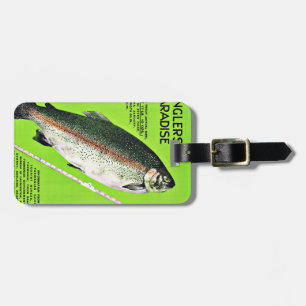 Étiquette À Bagage Pêche de paradis de pêcheurs à  la ligne de la
