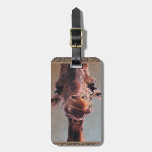 Étiquette À Bagage Peinture à l'huile de girafe