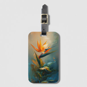 Étiquette À Bagage Peinture à l'huile d'Oiseau du Paradis