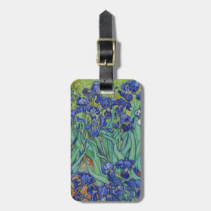 Étiquette À Bagage Peinture à l'huile florale Irises Bleus de Van Gog