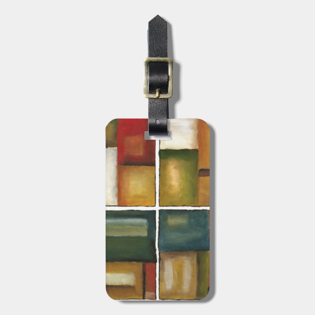 Étiquette À Bagage Peinture à quatre panneaux par Jennifer Goldberger (Devant Vertical)