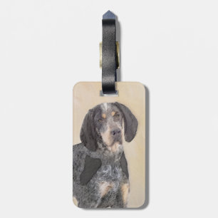 Étiquette À Bagage Peinture de linge bluetick - mignon chien original
